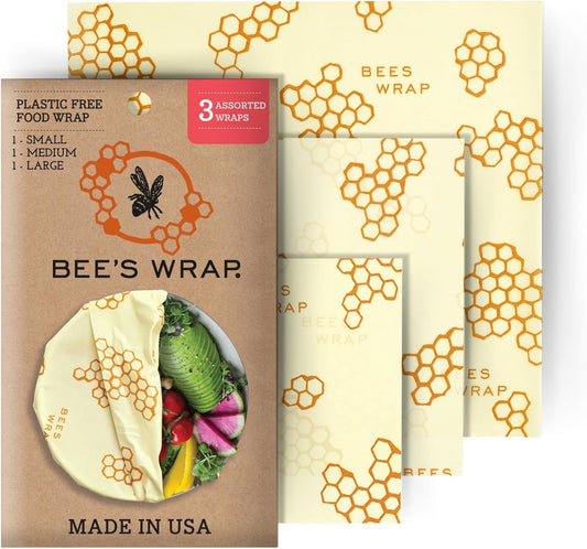 Reusable Beeswax Food Wraps 3-Pack | Organic & Eco-Friendly